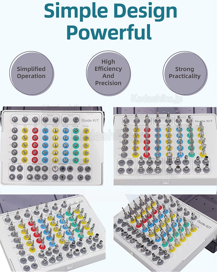 歯科インプラントサージカルガイドキット ティッシュパンチガイドリーマーアンカードリルガイドキット